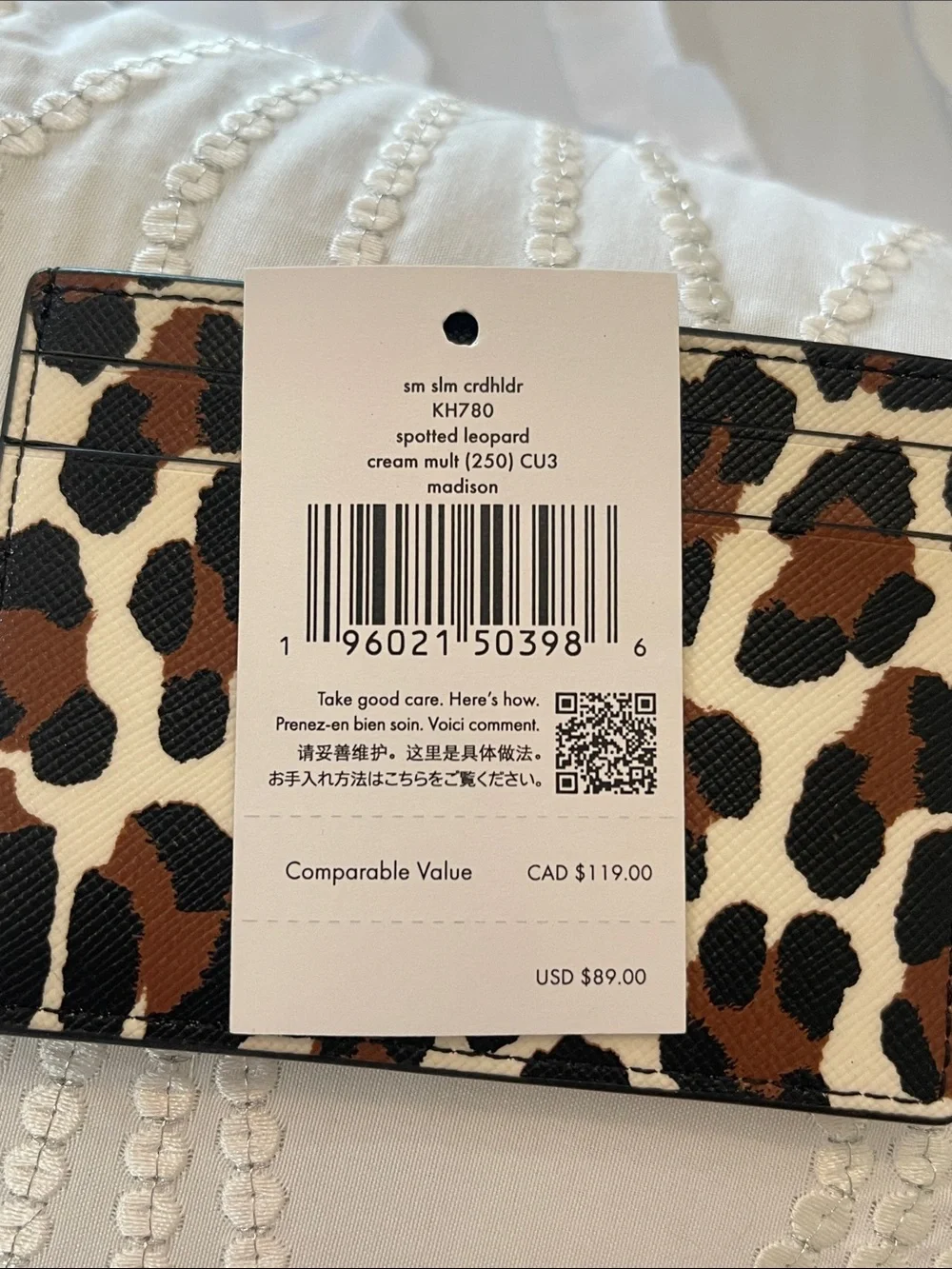 kate spade Leopard Card Case Slim Cardholder
